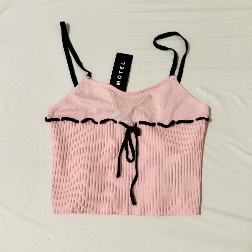 Motel Rocks Pink and Blank Tank Top